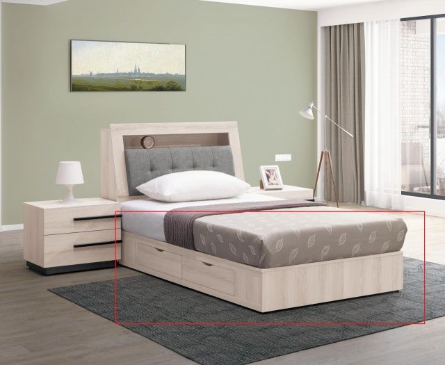 瑪爾斯3.5尺二抽床底